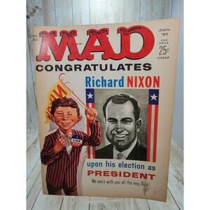 MAD Magazine Double cover issue #60 John Kennedy/Richard Nixon Jan 1961